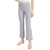 DONNI. Women's Rib Kick Flare Trousers, Heather Grey, S
