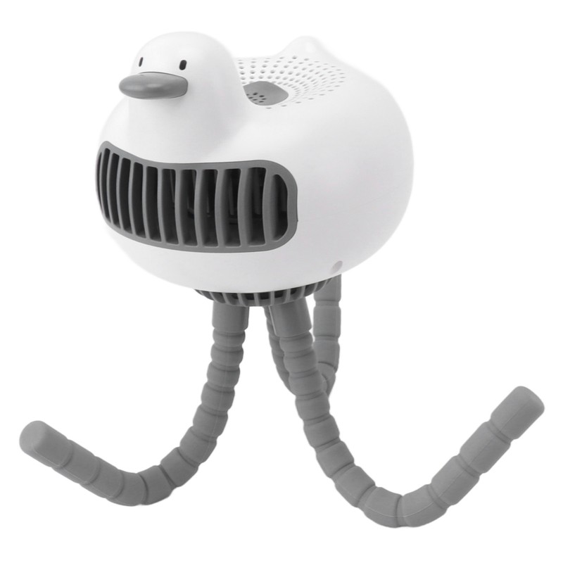 Portable Stroller Fan Low Noise Duck Shape Cute 2 Power