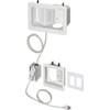 Arlington TVB712BK-1 Angled Box In-Wall Wiring Kit, Pre-Wired TV Bridge,