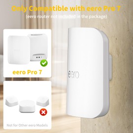 Dunear eero Pro 7 Wall Mount Bracket (1-Pack), Sturdy ABS Holder with Cable Management, Compatible with eero Pro 7 tri-band mesh Wi-Fi 7 router, Space Saving & Easy Installation