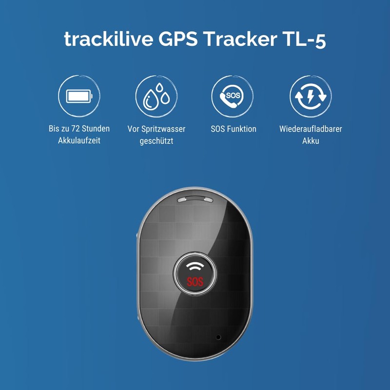 trackilive TL-5 GPS Tracker 72 Hours Running Time - Ultralight,