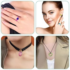 SENHAI - Molde de anillo de resina epoxi, moldes de silicona para anillos de diamante con cara redonda y rombiana, diferentes tamaños, molde de fundición de resina para colgantes y manualidades