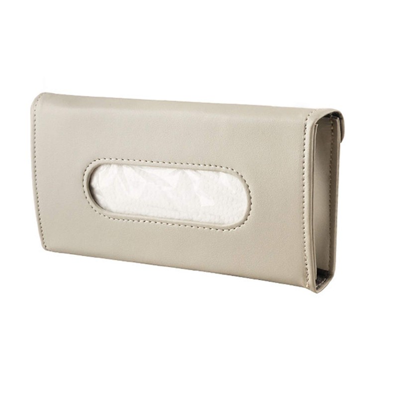 Car Visor Tissue Box Multifunctional Car Tissue Holder PU Leather