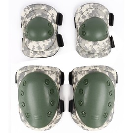 Catsobat Survival Game Protector, Knee Pat, Elbow Pat, Elbow Pads, Knee Pads, Sports & Outdoor Activities (Black 2 (Black))