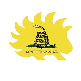 ION Graphics Libertarian Porcupine Dont Tread On Me Sticker Decal Vinyl 2a 5" Bumper Locker Laptop Window - Sticks to Any Surface