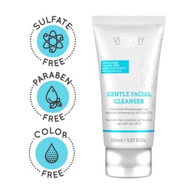 Vitabay Gentle Facial Cleanser 150 ml • Sulphate Free • Mild Cleansing Gel with Zinc PCA • Super Gentle Facial Cleansing