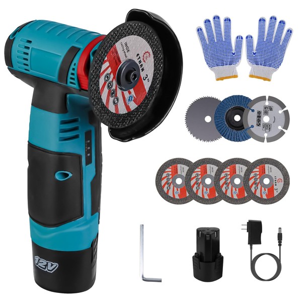 Cordless Brush Angle Grinder Kit, Mini Angle Grinder Hand Polishing