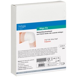 Höga -Fix Size B 25m Stretched Mesh Tubular Bandage for Foot, Knee and Head