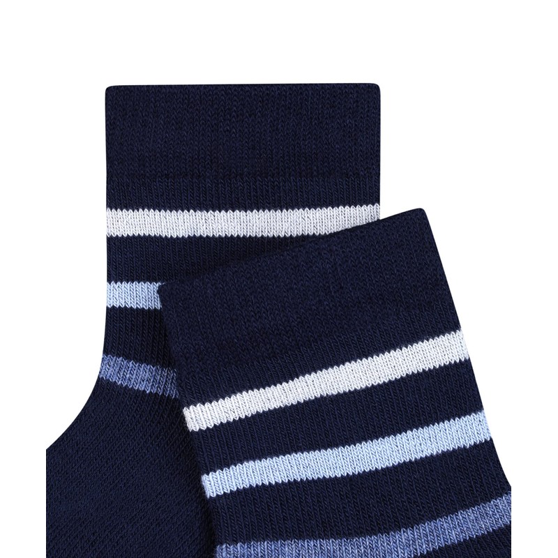 FALKE Baby Multi Stripe Calf Socks, Multicolour (Marine 6120), 19