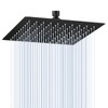 10" Matte Black Rain Shower Head - All Metal Stainless