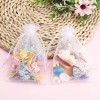 100pcs Bolsas De Regalo De Organza Con Cordón,10*15cm