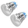 MECCANIXITY 2PCS 5A 19MM 3/4" Momentary Mushroom Head Push Button