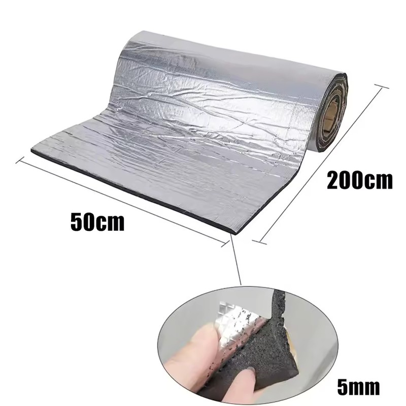 5mm Self-Adhesive Aluminum Foil Car Heat & Sound Insulation Mat,