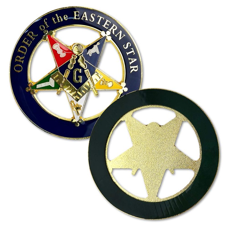 Order of The Eastern Star Masonic Car Emblem Square Cut-Out