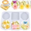 Silicone Resin Coaster Molds, 6-Cavity 4 Inch Polygonal Epoxy Mold