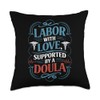Midwife Postpartum Doula Quote Birth Labor Midwifery Throw Pillow