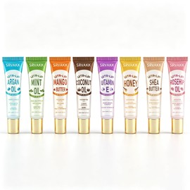 Vita-Lip Gloss 8-Piece Set, Hydrating High Shine Finish, with Argan, Mint, Mango Butter, Coconut, Vitamin E, Honey, Shea Butter, Rosehip Oil