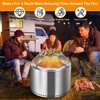 Fire Pit Spark Screen for Solo Stove Bonfire Shield 19.5inch,Stainless