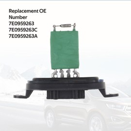 GIONAR Heater Blower Motor Fan Resistor - OEM 7E0959263C 7E0959263 - Compatible with V-W T5 Amarok - Replacement for Transporter T5, Multivan Touareg - Premium Quality Car Heater Resistor