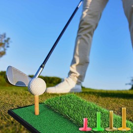 Rubber Golf Tees for Mats, Pack of 10pcs Mixed Sizes and Colors Driving Range Tees GLOOF Golf Mat Tees Fit for Practice Mat, Indoor, Outdoor Backyard Training