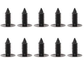 10L0L Universal Plastic Rivets for Yamaha EZGO Club Car Golf Cart, Auto Body Fastener Push Pin Screw Panel Fixings Clips Black, 10 Pieces