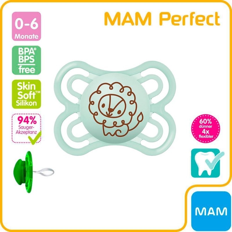 MAM Perfect Day & Perfect Night Dummy 0-6 Soft Colours