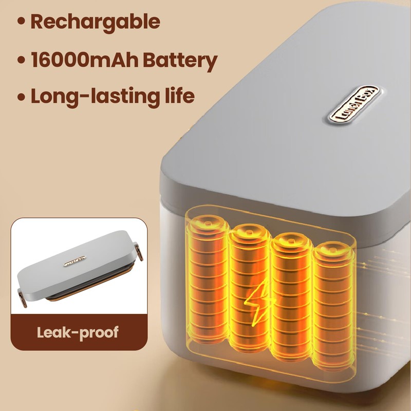 xeamun Cordless Electric Lunch Box for Men Adults,Portable & Self-Heating