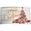 NWFlags Merry Christmas White Tree Flag 5ft x 3ft 75d