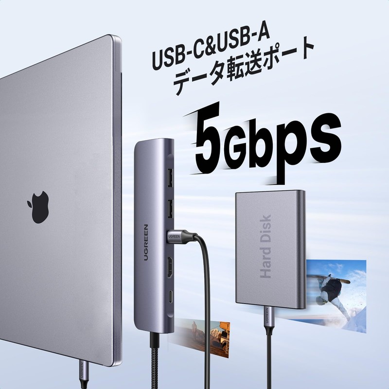 UGREEN Revodok 1071 USB-C Hub 7-IN-1 USB Hub Type-C PD100W