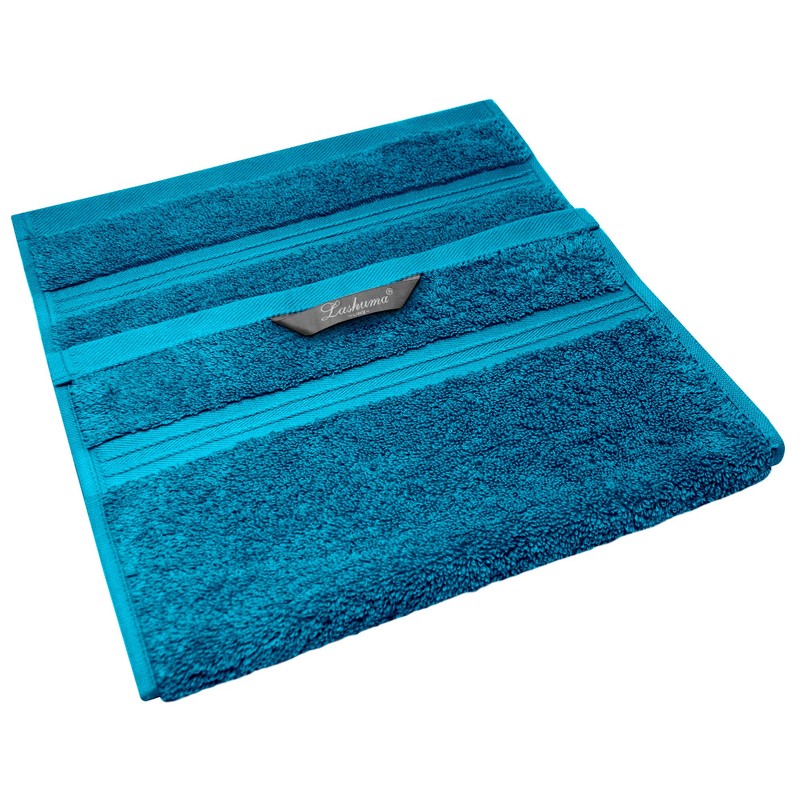 Lashuma Hand Towel Embroidered with Guests Blue - Petrol, Linz