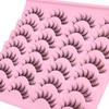 Manga Lashes Clear Band Natural Lashes Wispy Asian 12mm 3D
