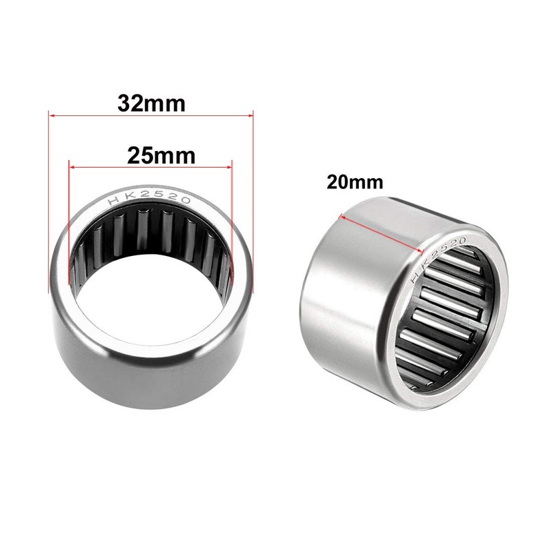 sourcing map HK2520 Drawn Shells Needle Bearing 25 mm Bore