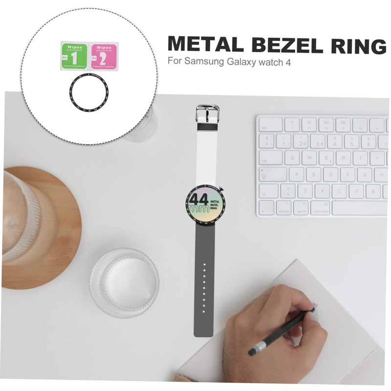 Outanaya Smartwatch Bezel Metal Bezel Cover for Watch Anti-Scratch Lightweight