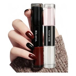 Esmalte De Uñas 4 En 1 Con Punta Doble,seca Al Aire Y Rápido                                                                                          