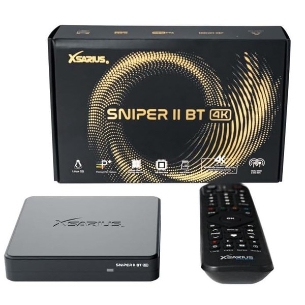 Xsarius, Sniper 2 Bluetooth 4K Linux TV Box, Lernbare Bluetooth