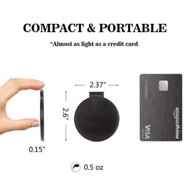 MOMIRA Compact Mirror Bulk Round Makeup Mirror for Purse, Set of 3, 2.6L x 2.37W (3-Colors)