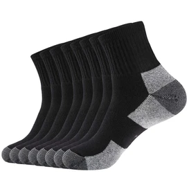 WANDER Men's Athletic Ankle Socks 3-8 Pairs Thick Cushion Running Socks for Men&Women Cotton Socks 7-9/9-12/12-15 (8 Pair N-Black, Shoe Size: 12-15)