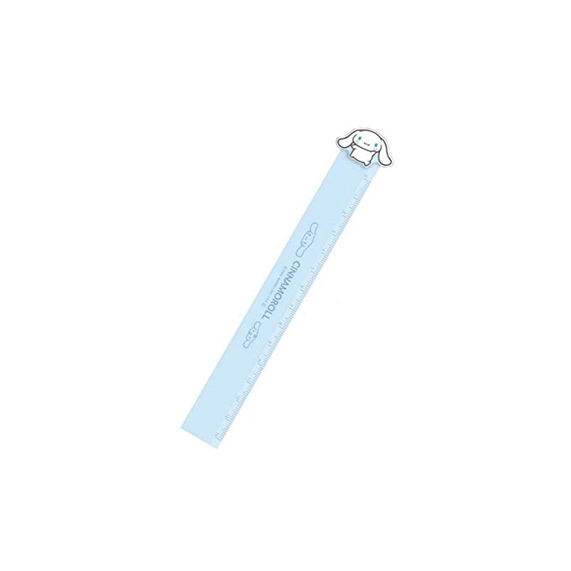 Kamiojapan Sanrio Cinnamoroll Ruler with Mascot, 5.5 inches (14 cm)