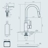 FORIOUS Gold Kitchen Faucet with Soap Dispenser, High Arc Modern
