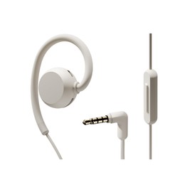 nwm (Nuom) Open-Ear Wired Earphones WIRED MWE006 Ear Plug │ 3.5mm Jack Waterproof IPX4 Binaural with Microphone Lightweight Does Not Block Ears Available in 5 Colors White Beige