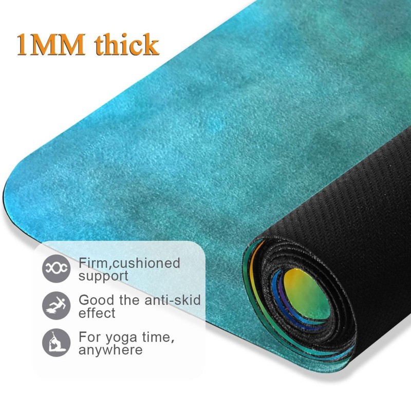 WELLDAY Yoga Mat Tie Dye Non Slip Fitness Exercise Mat
