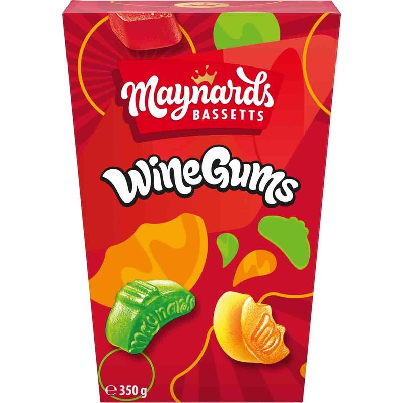 Maynards Bassetts Wine Gums Carton 350g (Pack of 1)