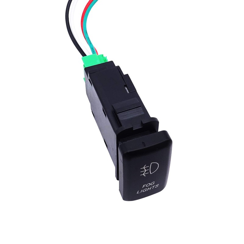 WeiSen Push Switch with Fog Lights Symbol Blue Backlight ON-Off