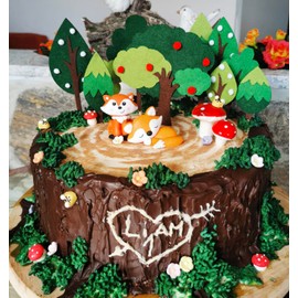 JeVenis Woodland Animal Cupcake Toppers Woodland Theme Cupcake Toppers Woodland Creatures Cupcake Picks for Foxes Baby Shower Woodland Party