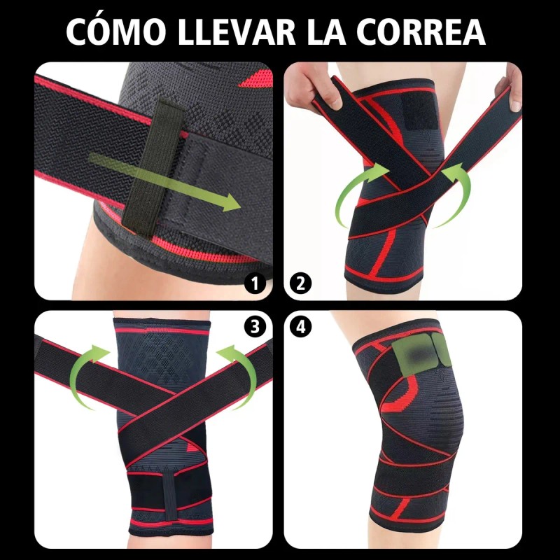 1 Par Rodilleras Elásticas Deportivas Compresion Para Gym