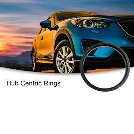 ACROPIX Car 73. mm to 67.1mm Hub Centric Rings Fit for Wheel Bore Center Black - Pack of 4