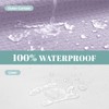 eachope Lavender No Hook Waffle Weave Shower Curtain with snap-in