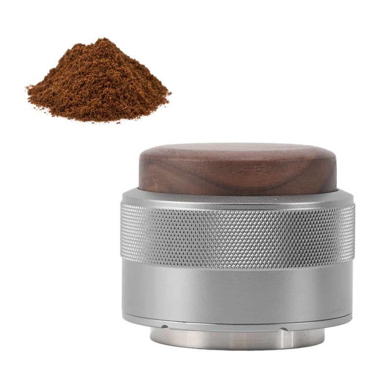 Coffee Distributor Tamper Constant Pressure 304 Stainless Steel Wood Handle