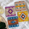 Temlum 6 Pcs Diamond Painting Coasters with Holder, DIY Boho