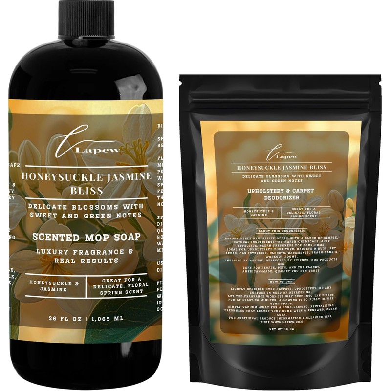 LaPew Honeysuckle Jasmine Bliss Bundle – Carpet Deodorizer Powder &